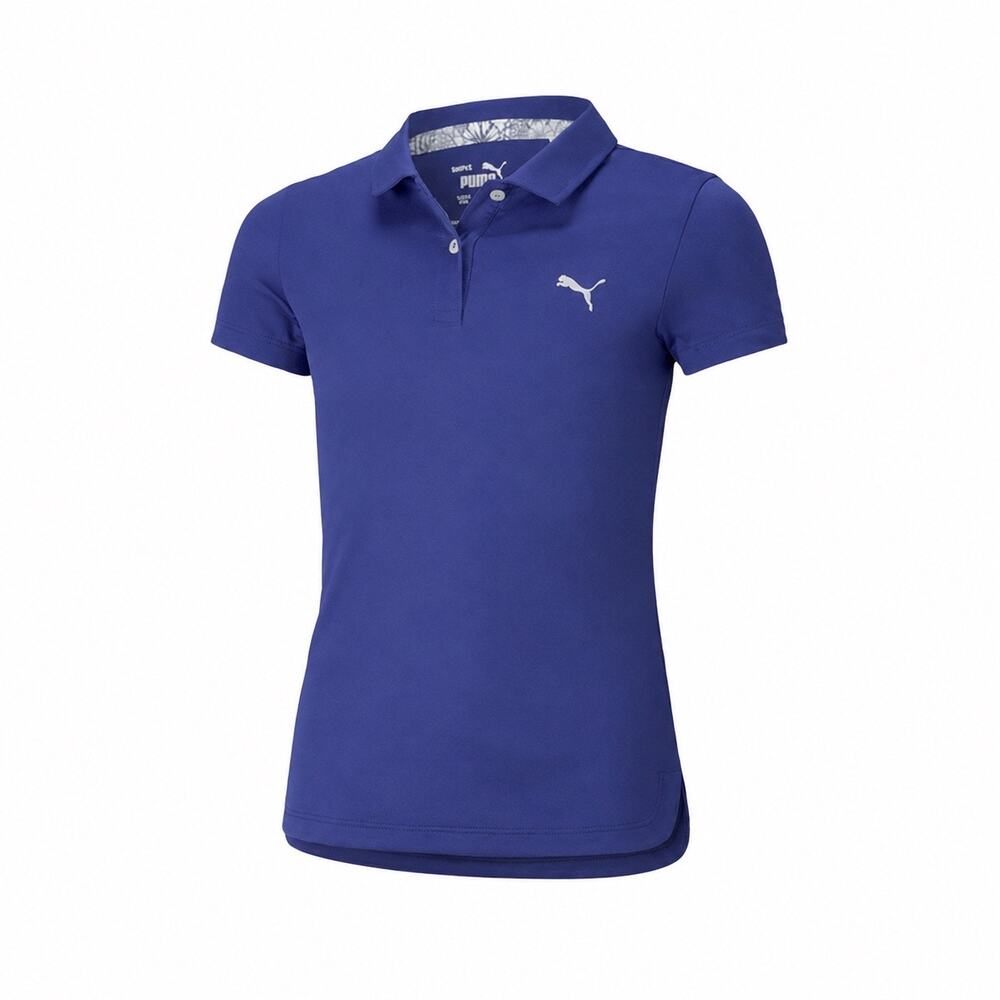 Puma Junior Girls Essential Polo - Blue Youth Medium